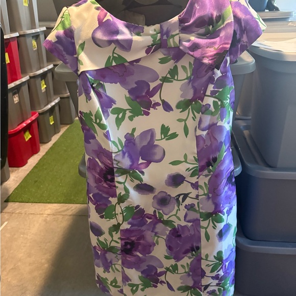 Floral Purple and Green Dress p76 - Picture 1 of 4
